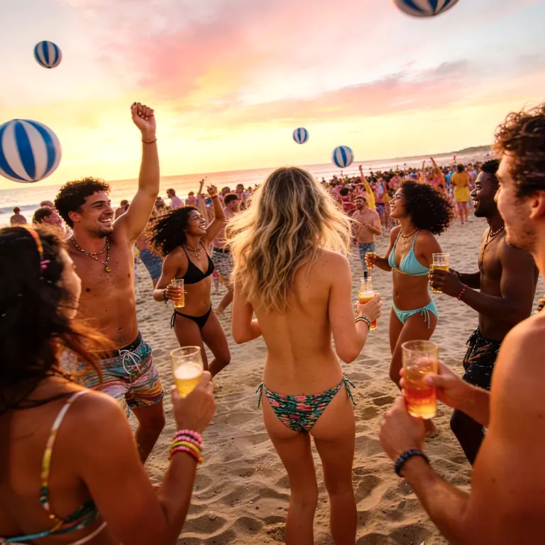 Wild Bliss Cruise Clothing Optional Beach Party