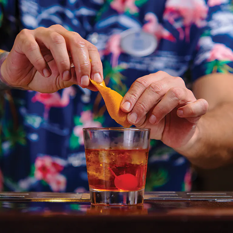 Cocktails at RCI Bamboo Room Bar